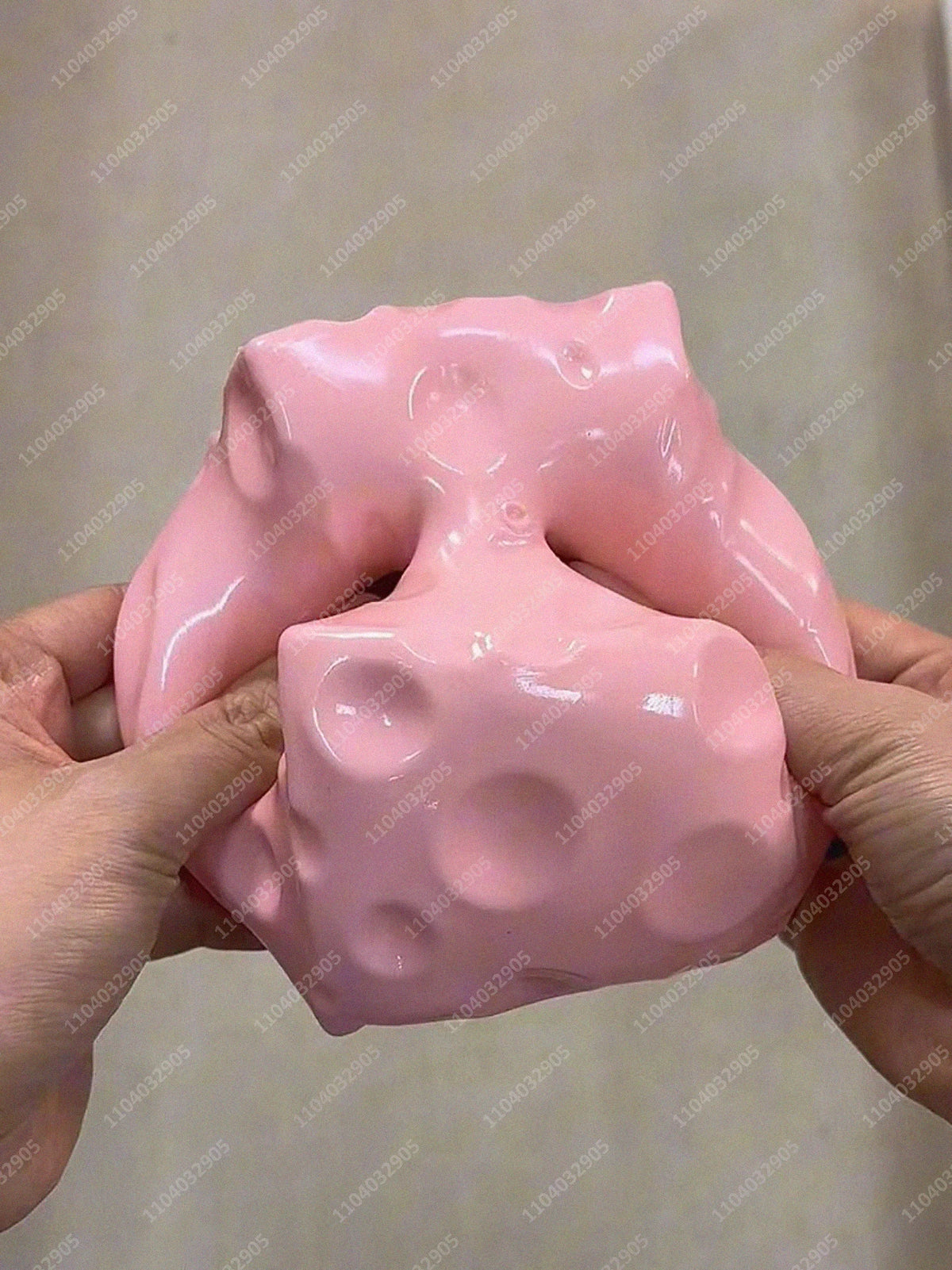 Jumbo Cheese Cube Stress Ball Big Cheese Shapeable Squeeze Ball Non-Bounce Fidget Toy ASMR Sensory Anti-Stress Christmas Gift
