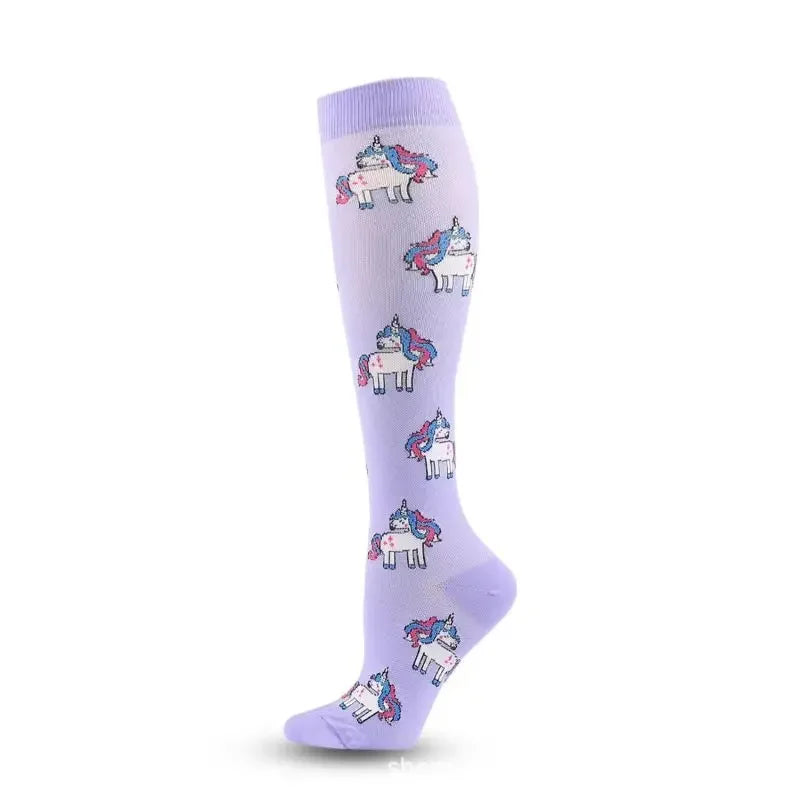 New Men Women Compression Socks for Leggings Running Marathon Pressure Soccer Adult Socks Network Red Pressure Nurse Men Socks