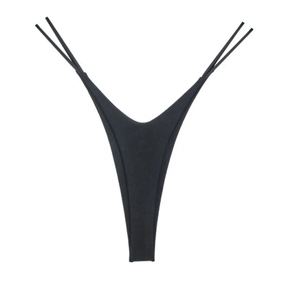 Meet'r Women Sexy Low Waist Thong Pantie Seamless Thin rope Underwear Female Solid Color G String Lingerie Temptation Bikini