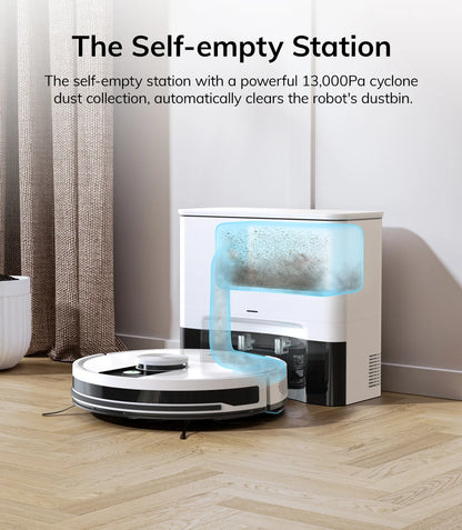 ILIFE A12 Pro Robot Vacuum and Mop Combo, Self Emptying Station for 60 Days, LiDAR Navigation, Home Mapping, No-Go Zones, 2.4G WiFi/App/Alexa/Remote Control, for Hard Floors