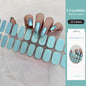 16/22 Tips Semi Cured Gel Nail Stickers for UV Lamp Designer Adhesive Nail Gel Wraps DIY Long-lasting  Nail Decoration
