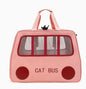 Multifunctional Pet Travel Trolley Case Portable Cat/Dog Carrier Bag Zipper Closure-Foldable Solid Pet Luggage Outdoor Travel