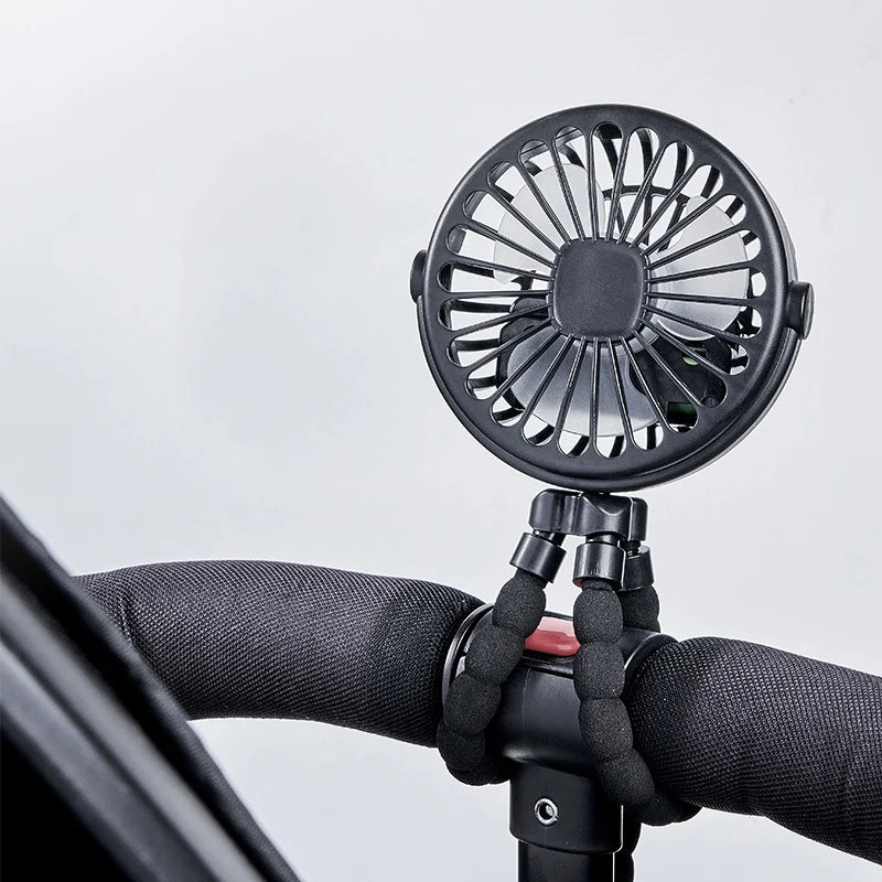 Stroller Fan for Baby Stroller Cart Hanging Fan Clip Mini Fan USB Quiet Electric Clip Fan Home 3 Speed Desktop Small Cooling Fan