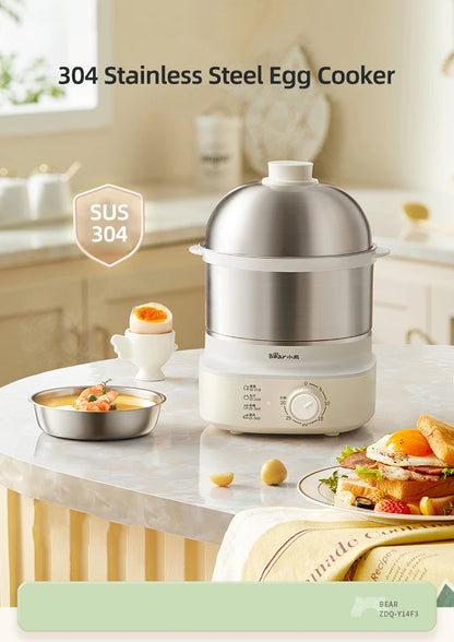 360W Electric Egg Boiler Breakfast Machine Multicooker Steamer Automatic Egg Cookers Home Egg Custard Steaming Cooker with Timer