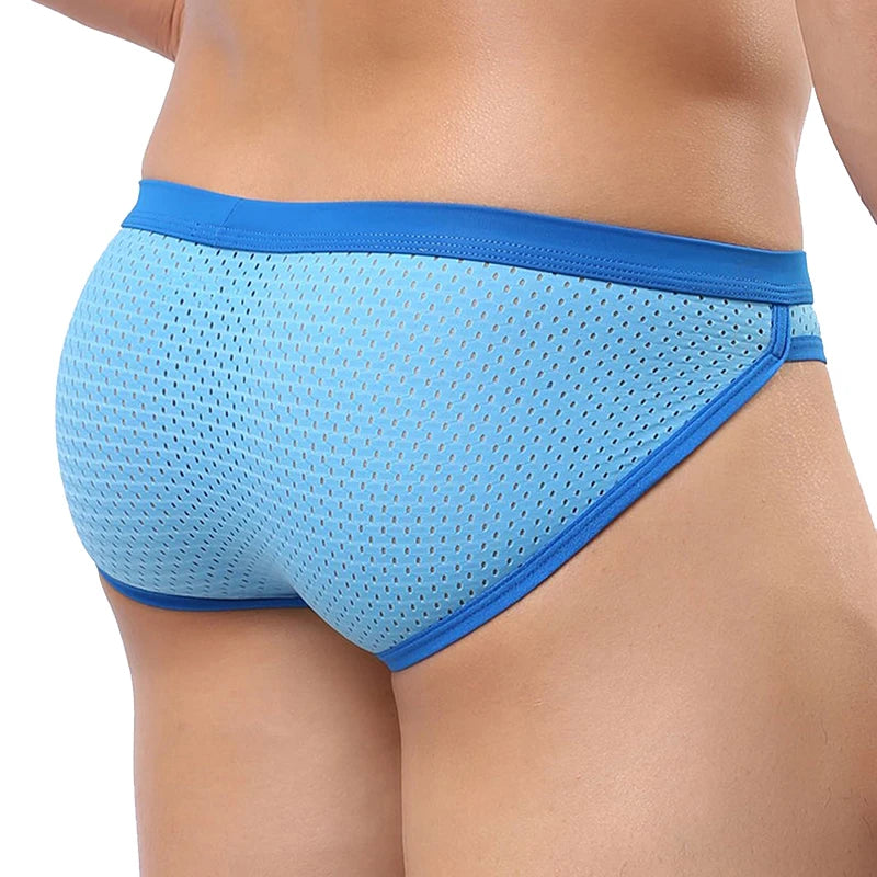 Men's New Nylon Solid Beachwear Briefs Bikini Men Low Rise Sexy Briefs Board Shorts Surfing Wear