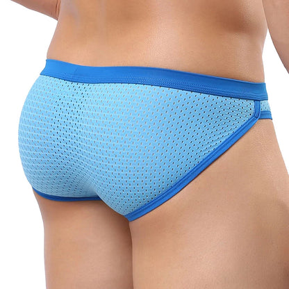 Men's New Nylon Solid Beachwear Briefs Bikini Men Low Rise Sexy Briefs Board Shorts Surfing Wear