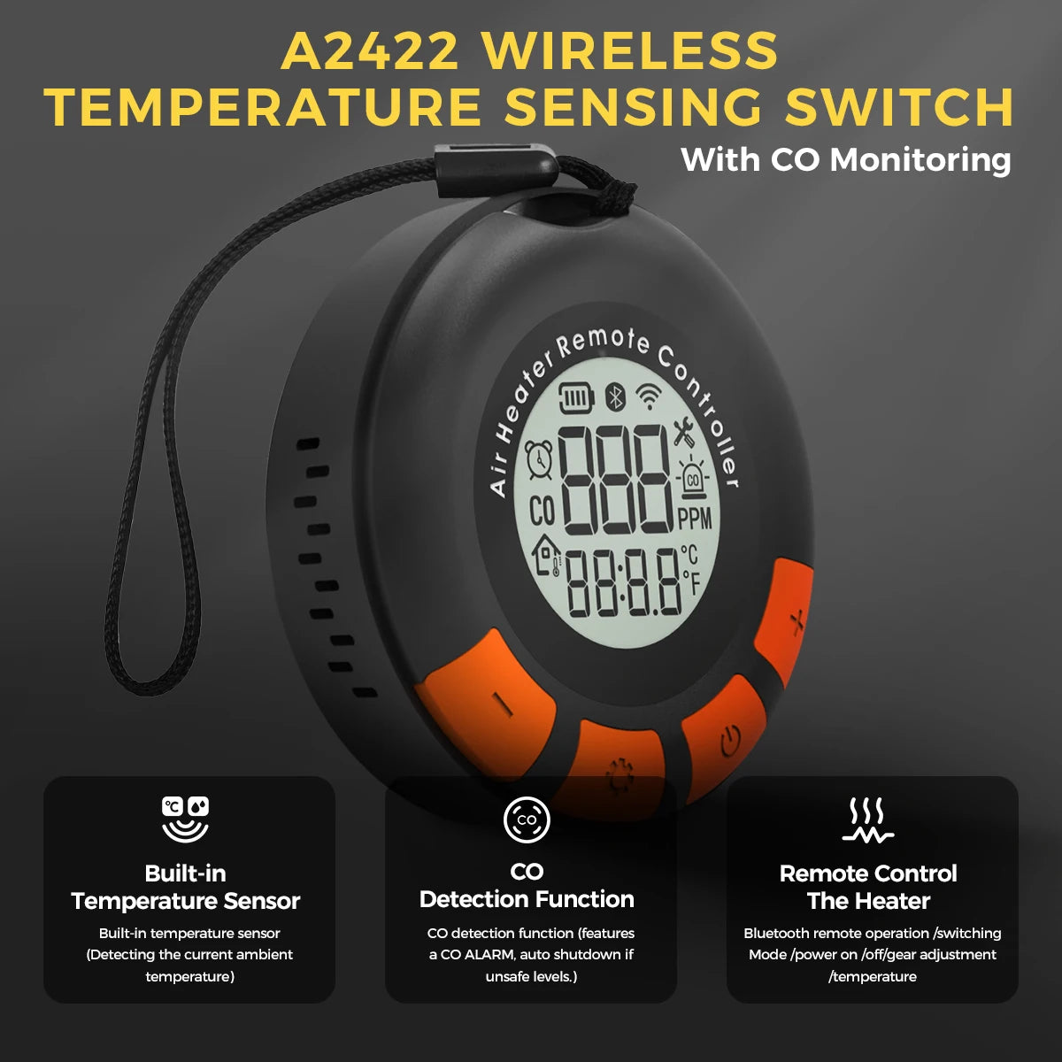 Air Automobile  Heater Remote Controller With Carbon Monoxide Alarm Function Car Accessories