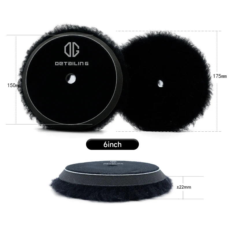 DETAILING 3"/5"/6" Wool Felt Polishing Pad Wool Wheel Buffer Auto Paint Care Buffing Pads for Car Polisher Remove Scratches