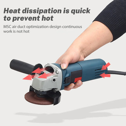 1000W 125mm Electric Angle Grinder Machine 6 Speeds Electric baking Machine DIY Woodworking Polishing Power Tool 220V