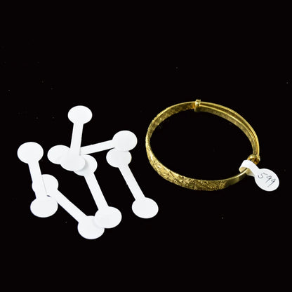 100pcs/50pcs Jewelry Strung Pricing Price Tags with String Gold Merchandise Cloth Label Price Label