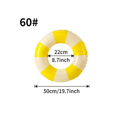 1PC Ins Style Macaron Inflatable Swimming Ring Adult Thickened Pool Float Summer Pool Party Water Toy