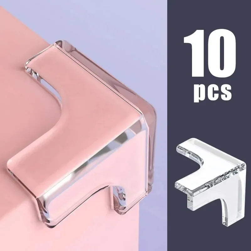 10PCS Clear Anti-collision Coffee Table Furniture Corner Protectors Soft Corner Sheathing Living Room Decor