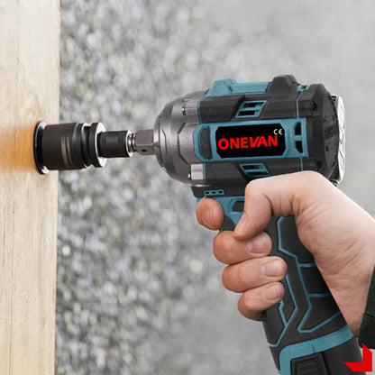 ONEVAN 500N.M Brushless Electric Impact Wrench Handheld Cordless Electric Screwdriver Wrench Power Tool With Lithium-Ion Battery