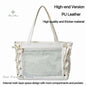 Japanese Sweet Women Ribbon Ita Bag Cute Lolita Girl Transparent Handbags Fashion Large Capacity Tote Bag Aesthetic Shoulder Bag