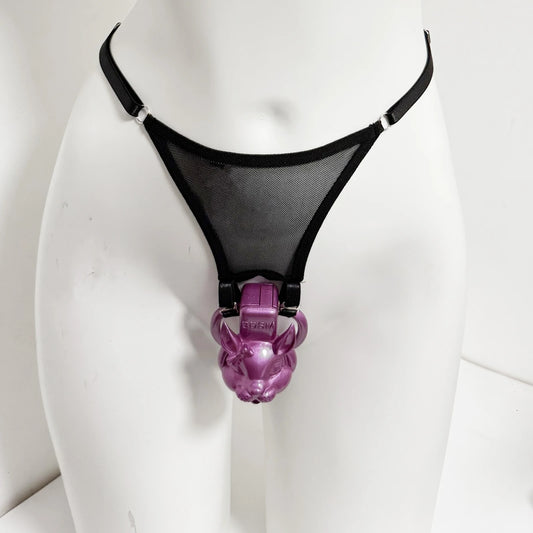 Black Thong Male Chastity Cage Fixed Strap Auxiliary Elastic Band BDSM Anti-Off Device Auxiliary Belt BDSM Male Penis Ring