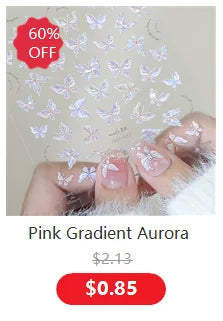 5D Hibiscus Flower Nail Embossed Sticker Acrylic Pink White Gold Petal Leaf Adhesive Decal Butterfly Dragon Floral Elegant Decor