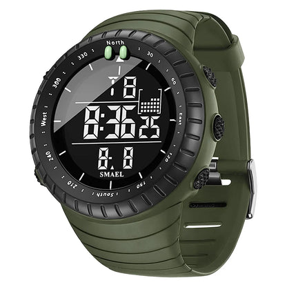SMAEL Brand Men Electronics Watch Outdoor Sports Waterproof Big Dial Digital LED Alarm Digital-watch 1237 Sport Watch
