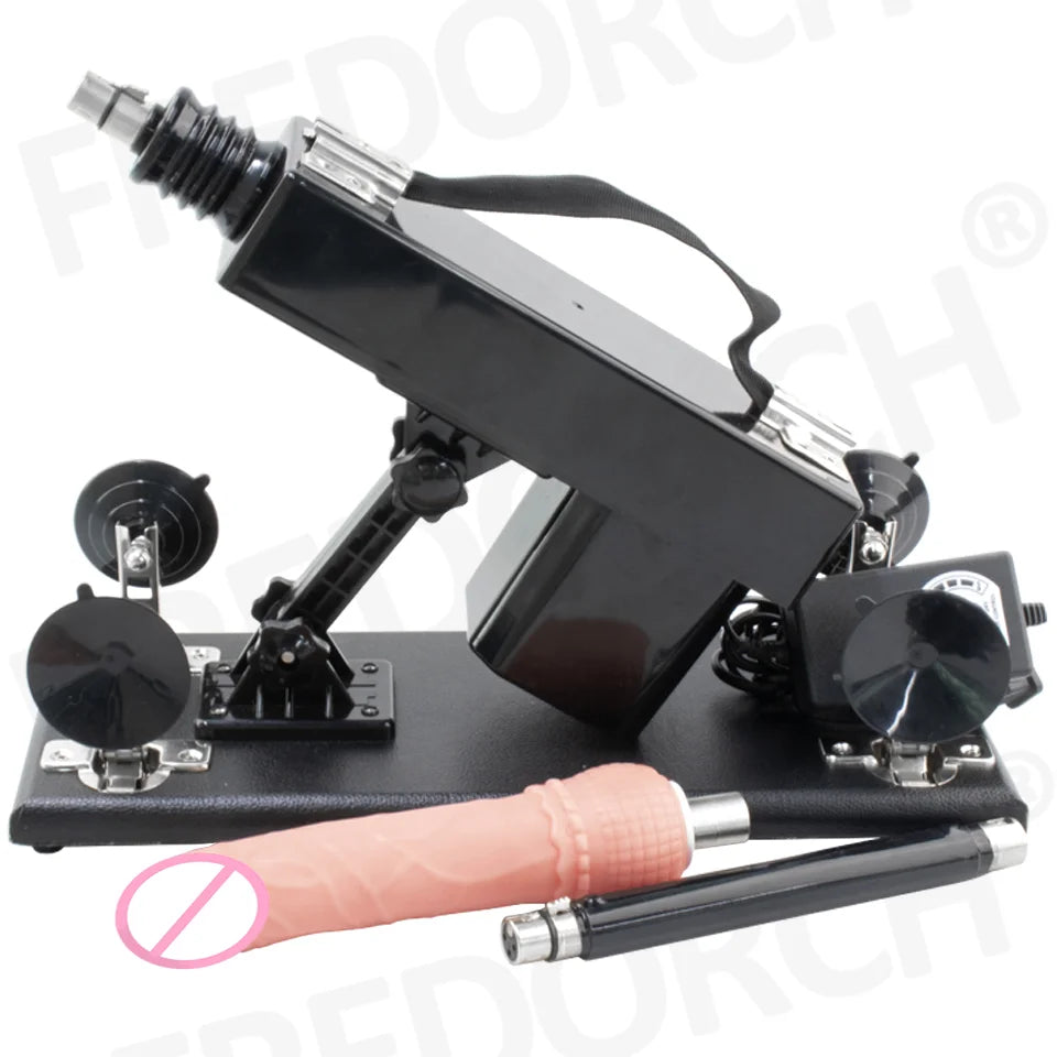 FREDORCH Sex Machines More Attachment Masturbating Pumping Sex Gun Adjustable with Dildo Couples Sex Toy Love Machine for Couple