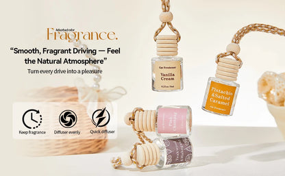 Car Air Freshener Diffuser, Car Fresheners Long Lasting, Hanging Car Scents Air Freshener, Essential Oil Diffuser 8ml*2pcs