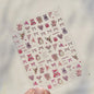 Lovely Animal Graffiti Cat Claw Rabbit Bunny Bear Dog Flower Fruit Dim Sum Candy Sunflower Adhesive 5D Nail Art Stickers Decal