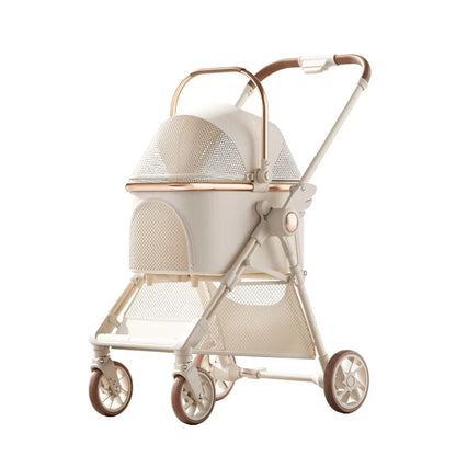 Pet Stroller Lightweight Foldable Portable Detachable Carrier Small Dogs Cats Walking Cart Dog Stroller Pettroller Dog Trolley