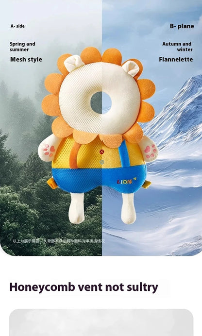 AIBEDILA Toddler Baby Head Protector Newborn Headrest Security Pillows Backpack Cartoon Kids Safe Learn to Walk Support Cushion