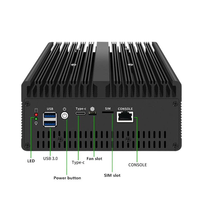 New Solid Firewall Appliance 12th Gen Intel Pentium Gold 8505 10G/1G SFP 4*2.5G RJ45 LAN 2*DDR5 NVMe Mini PC Proxmox ESXi Server