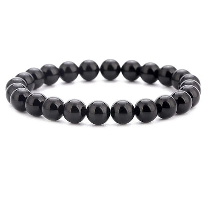 1pc Vintage Beaded Bracelet Natural Stone Lava Stone Tiger Eye Stone Beaded Bracelet