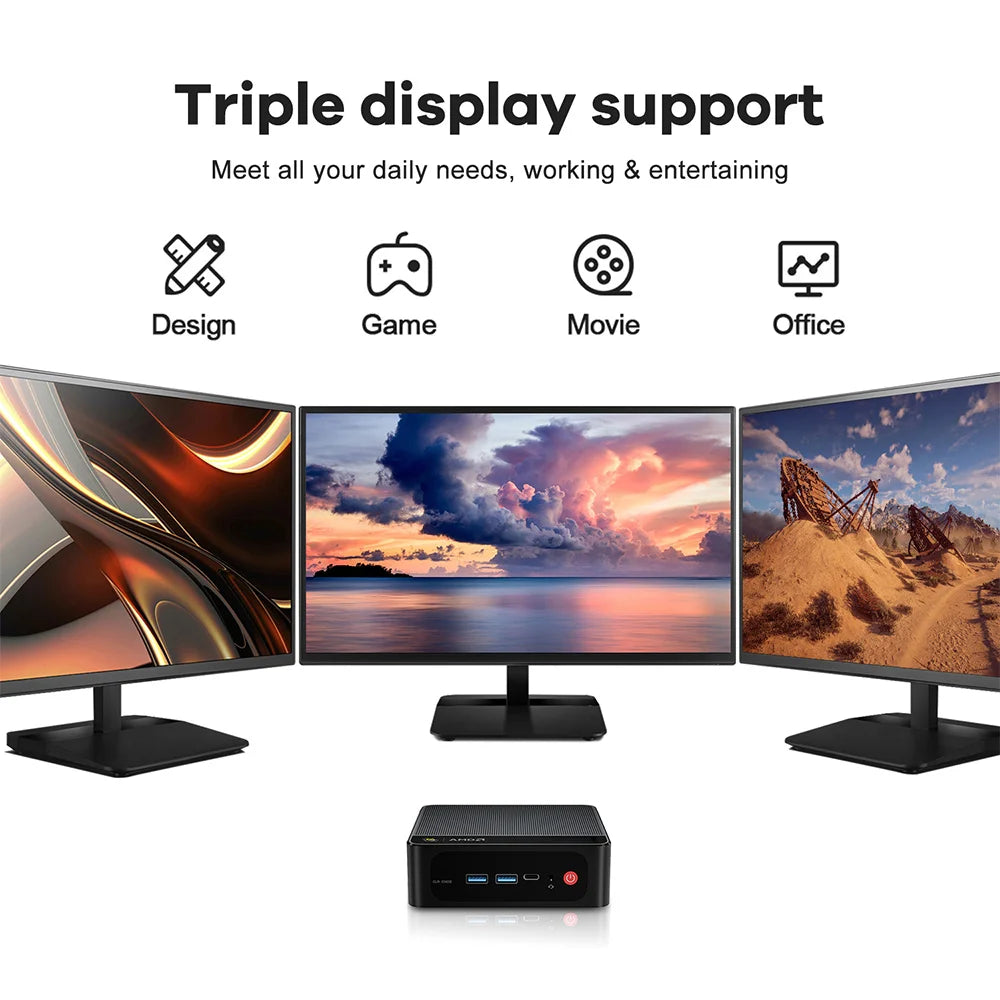 Beelink SER5 Max AMD Ryzen7 7735HS R3 3200U R5 5500U 5625U 16G RAM 500G SSDNVME Mini PC Suppor 4K Type-C Gaming Desktop Computer