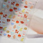 Colorful 5D Happy Birthday Nail Art Sticker Cake Candle Numbers Musical Note Cute Bear Stars Cherry Self Adhesive Manicure Decal