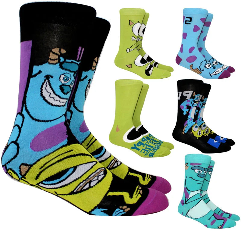 New Fashion Anime Women Socks Long Socks Knee-High Couples Cosplay Sock Personality Hip Hop Harajuku Men Funny Sock Size 36-44