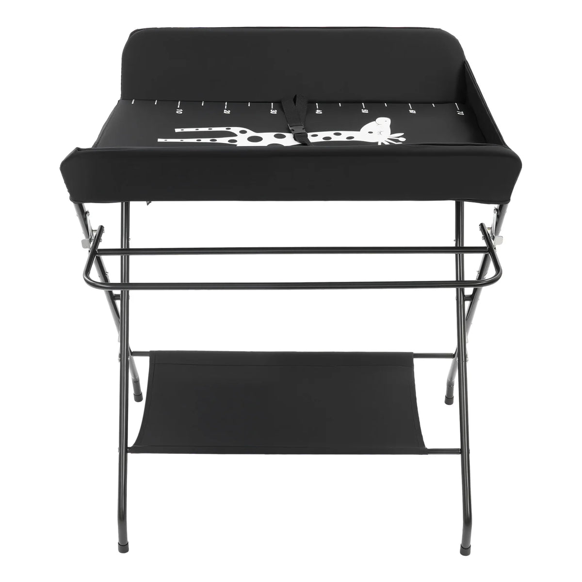 Baby Changing Table Foldable Changing Table with Storage Shelves Cushion with Height Ladder Large Changing Table 80 X 63cm