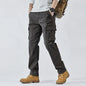 2026 Men's Cargo Pants Straight Leg Cotton Stretch Tactical Trouser Male Military Outdoor Camping Fishing Casual Work Wear Khaki