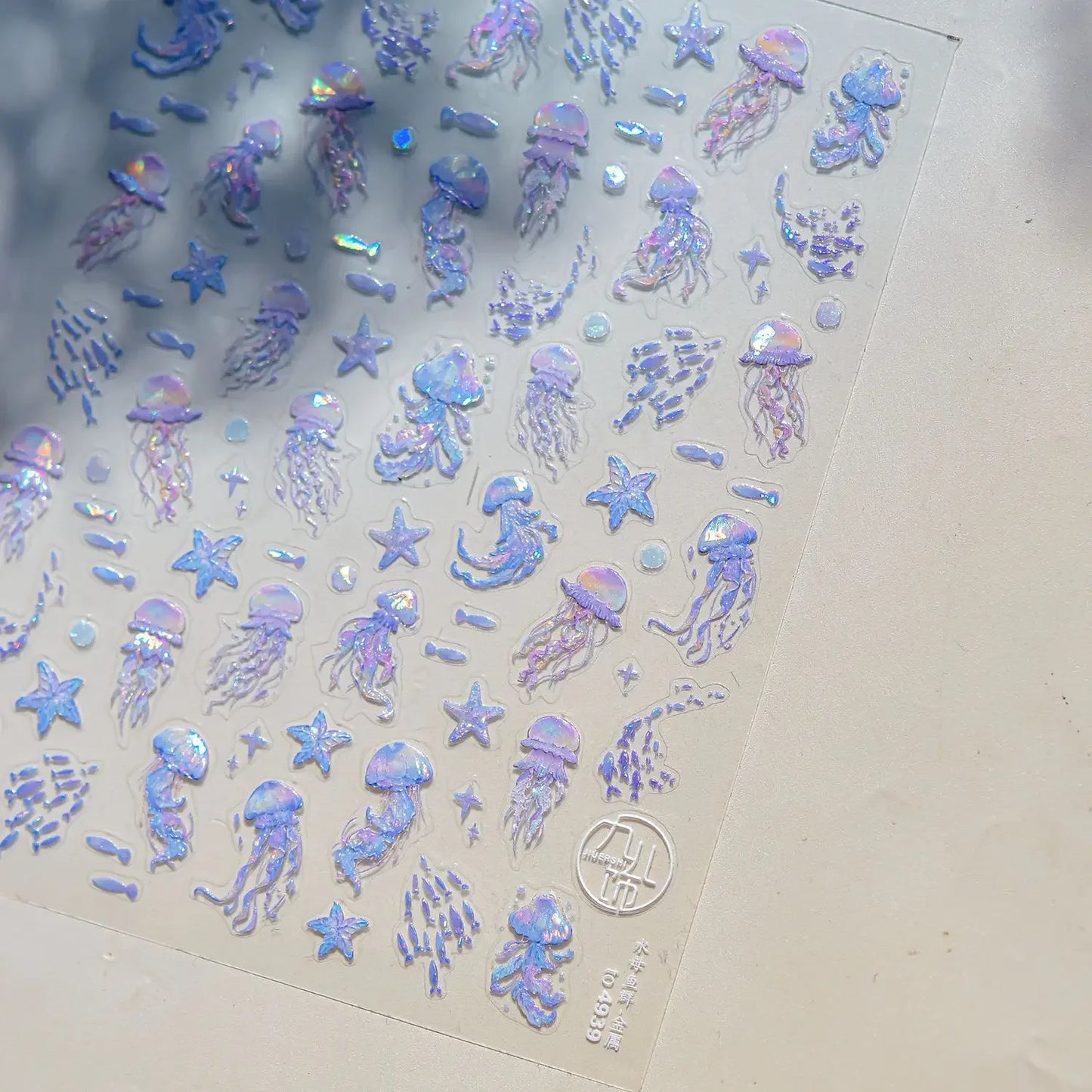 Colorful Water Bubble 5D Nail Art Stickers Goldfish Koi carp Dreamy Polarized Dreamlike Self Adhesive Delicate Manicure Decals