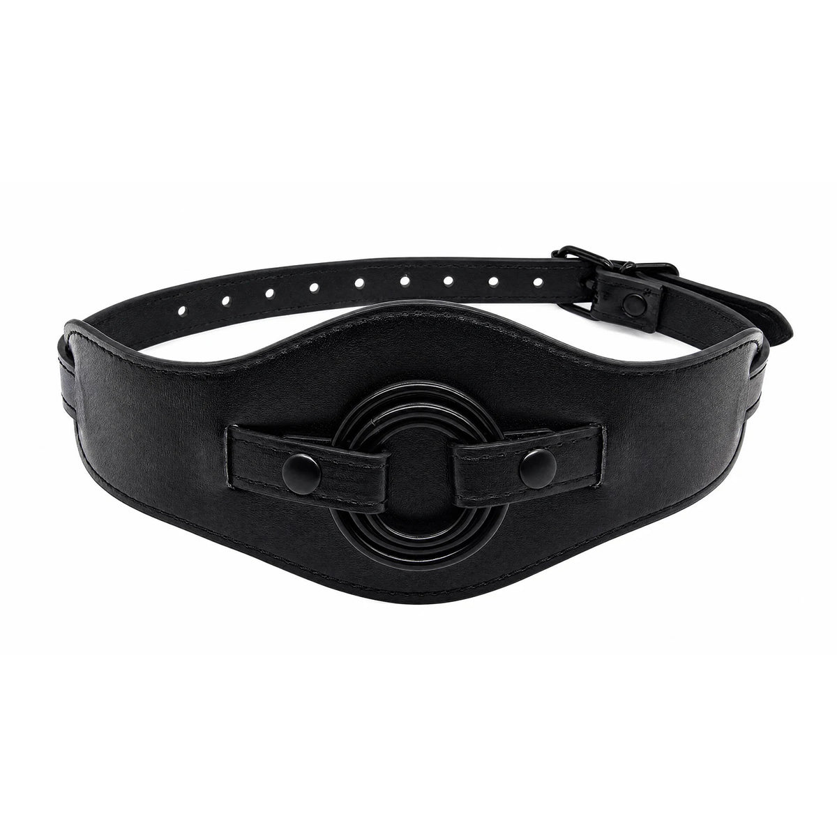 Sex toy SM leather with three-ring strap adjustable unisex private toy female penis