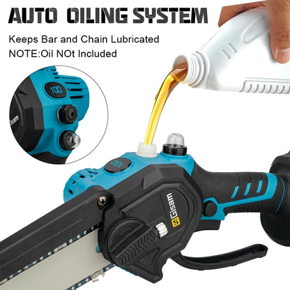 Gisam 8 Inch Brushless Electric Saw One-handed  Electirc ChainSaw Woodworking Garden Tool Pruning Saw For Makita 18v Battery Pin
