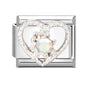 Zircon Pearl Heart Bow Candy Flower Butterfly Italian Charm Links Fit 9mm Stainless Steel Bracelet Personalized DIY Making Gifts