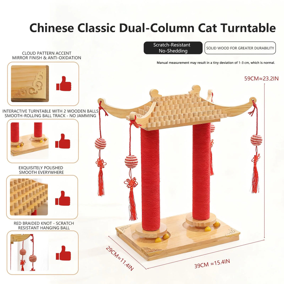 for Grab Column Cat Tree Tower Climbing Frame Scratching Board Integrated Elevated Thickened Scratching Posts Durable