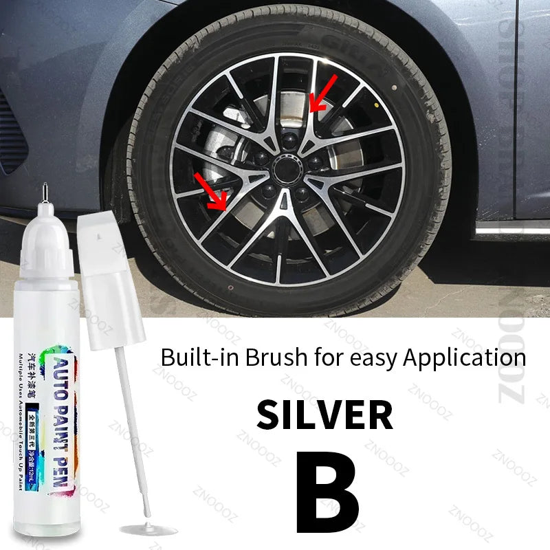 For BYD SEAL Touch Up Paint Wheel Repair Kit Quick And Easy Wheel Scratch Repair Rim Paint For Car Wheel Repair Silver Black