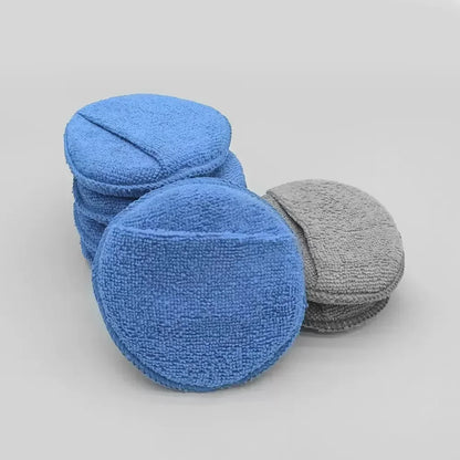10/1Pcs 5-inches Microfiber Wax Applicator Pad Ultra Soft Car Polishing Sponge with Finger Pocket Auto Care Polish Foam Sponge