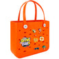 L Large Beach Bag EVA Rubber Waterproof Beach Travel Picnic Storage Basket Women's Shopping Handbag Hemp Bag Jelly Tote Bag