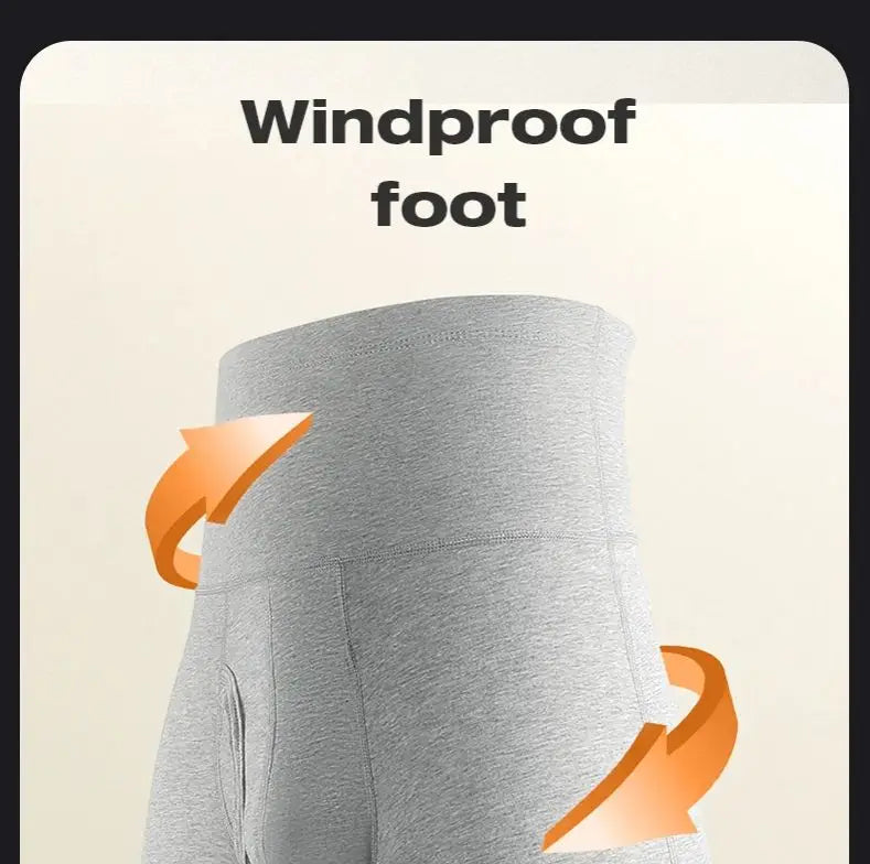 Men's underwear Men's cotton high waist belly large size lengthening anti-wear leg plus fat warm sports boxer shorts