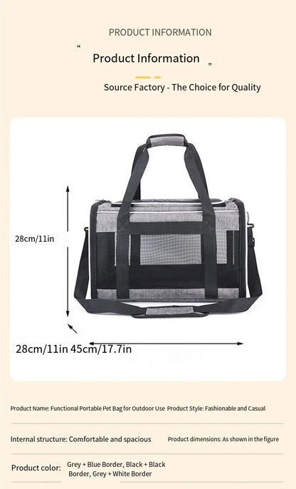 Large Capacity Mesh Breathable Pet Bag Outdoor Portable Cat Backpack Breathable Mesh Pet Travel Carrier Cats Daily Outdoor Use