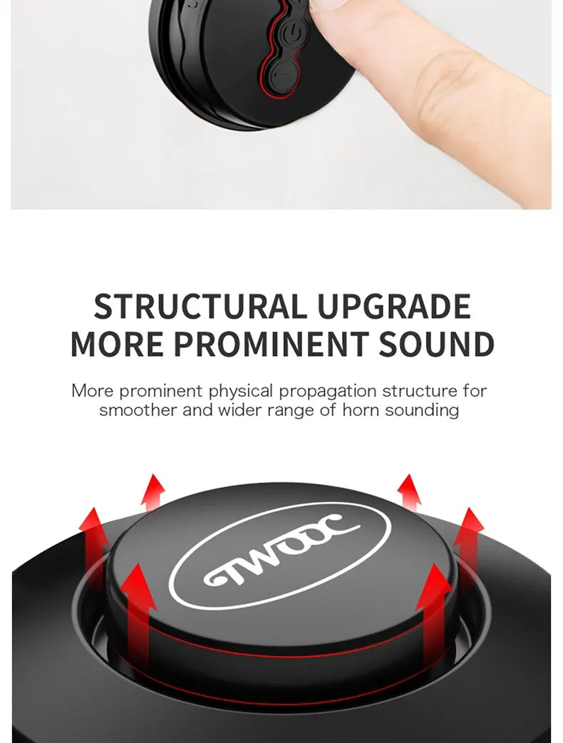 TWOOC Bicycle Electronic Horn Volume Adjustment 4 Kinds of Classic Cingtones Rechargeable 100dB Not Harsh Road Mountain Bike