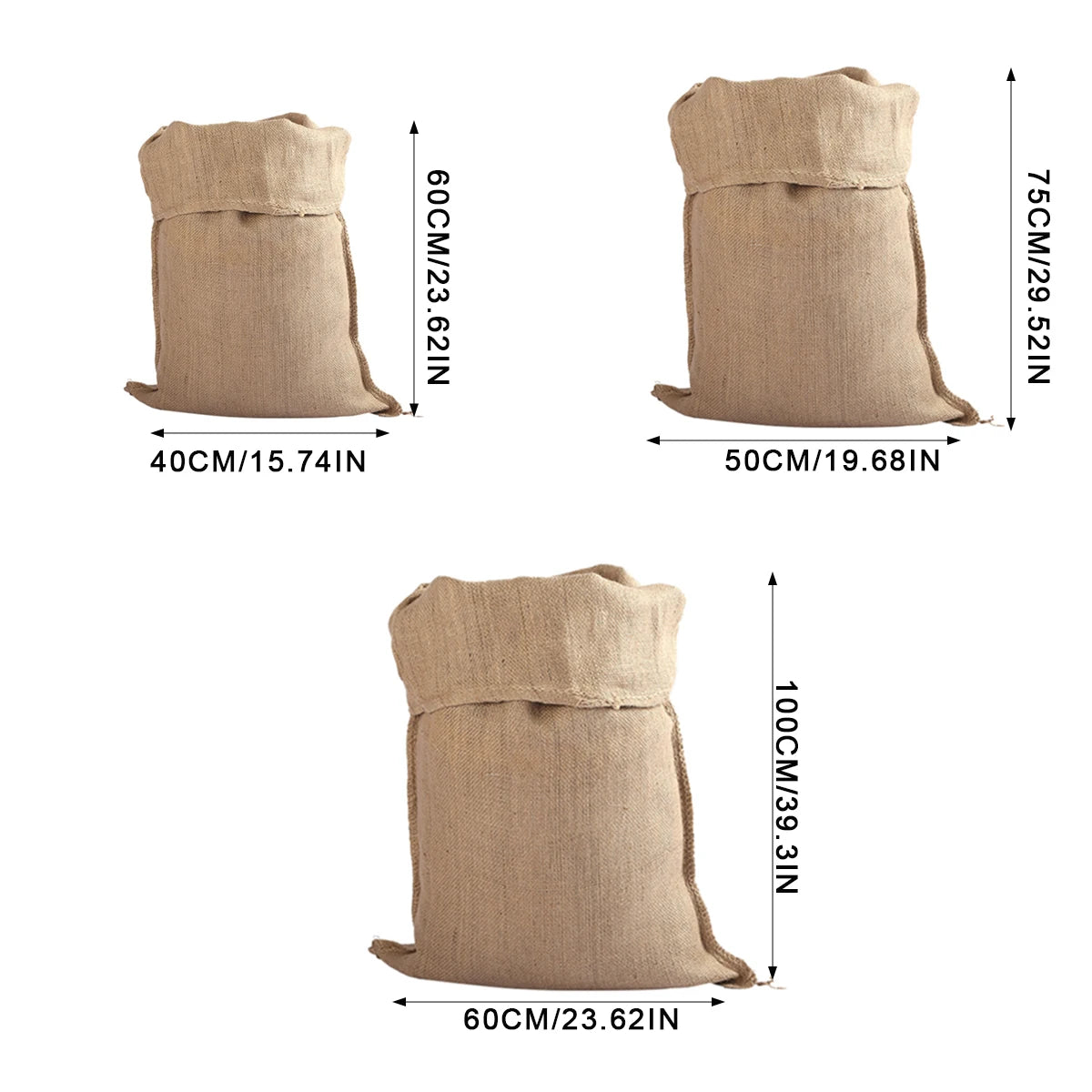 Burlap Potato Bags Reusable Jute Bags For Gardening Planting Food Storage Jute Bags Woven Bags Grain Sacks Gardening Supplies