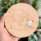 New Pattern Fashion Wooden Baby Birth Hospital Commemorative Plaque Circular Carved Newborn Collection Plaque Ornament