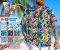 Hawaiian Shirt With Custom Face For Men Women Personalized Hawaii Gift For Girlfriend Boyfriend Tropical Beach Button Down Shirt