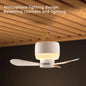 LED Light With Fan Portable Silent Ceiling Fans Light Rechargeable/Plug-in LED Lamp Remote Control 3600mAh for Bedroom Camping