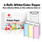 Phomemo 3 Rolls Self-adhesive Transparent Sticker Thermal Paper for T02 M02X Label Sticky DIY Photo Texts Study Notes Printing