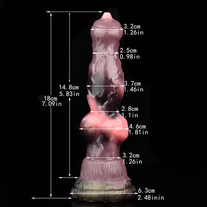 FAAK Silicone Long Penis Fantasy Knot Horse Dildo With Sucker Sex Toys For Women Anal Plug Female Masturbator Adult Games